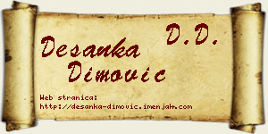Desanka Dimović vizit kartica